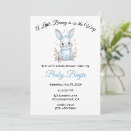 Invitación Una pequeña conejito está en camino Fiesta de Baby
