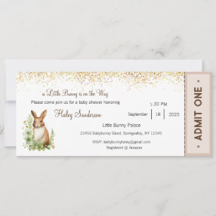 Invitación Una pequeña conejito está en camino Invitación, be