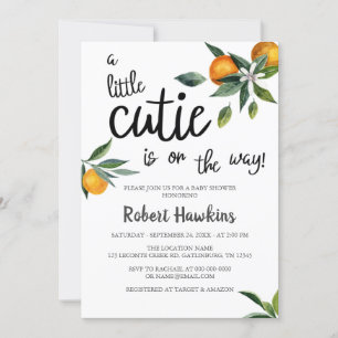 Invitación Una pequeña corbata está en camino a Baby Shower