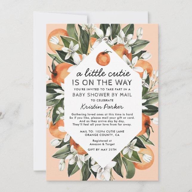 Invitación Una pequeña corbata está en camino a Baby Shower p (Anverso)