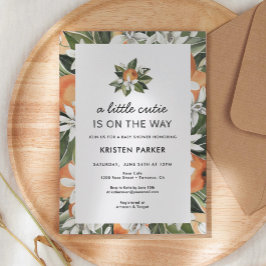 Invitación Una pequeña corbata está en camino de Citrus Baby 