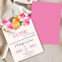 Una pequeña corbata está en camino naranja Baby Sh