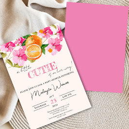 Invitación Una pequeña corbata está en camino naranja Baby Sh