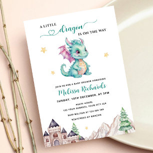 Invitación Una pequeña dragón está en camino Baby Shower