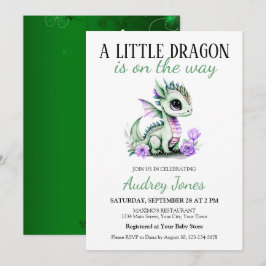 Invitación Una pequeña dragona está en camino Baby Shower