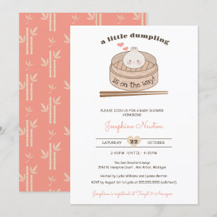 Invitación Una pequeña ducha Chica Bao