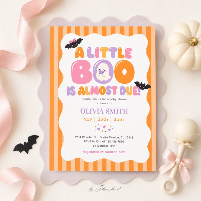 Invitación Una pequeña ducha de bebé Boo (Subido por el creador)