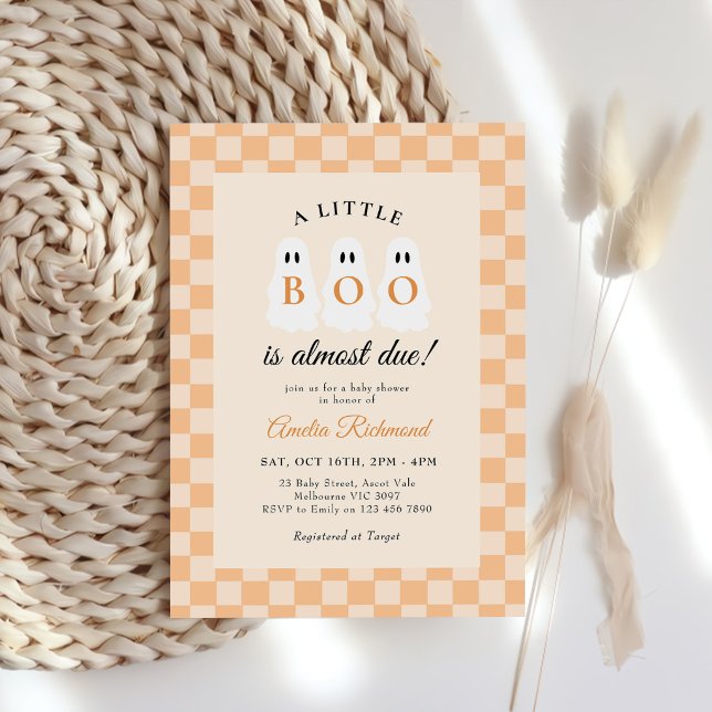 Invitación Una pequeña ducha de bebé Boo Halloween (Subido por el creador)
