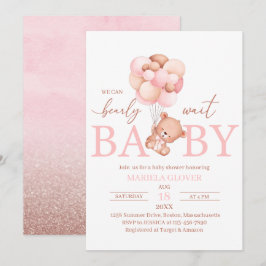 Invitación Una pequeña ducha de bebé de Bearly