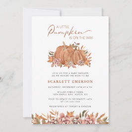 Invitación Una pequeña ducha de bebé de calabaza