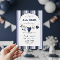 Una pequeña ducha de bebé de fútbol americano All