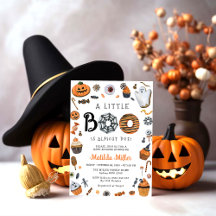 Una pequeña ducha de bebé de Halloween Boo