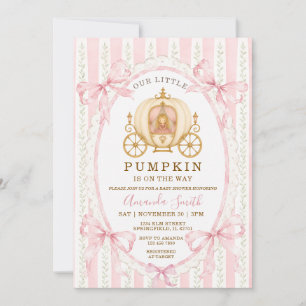 Invitación Una pequeña ducha de bebé de la Princesa Calabaza