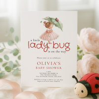 Una pequeña ducha de bebé de mariquita