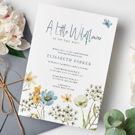 Invitación Una pequeña ducha de bebé florida de primavera