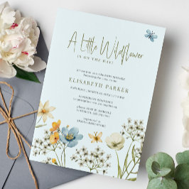 Invitación Una pequeña ducha de bebé florida de primavera