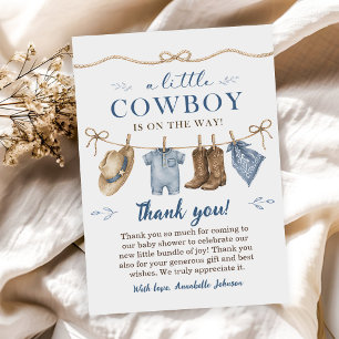 Invitación Una pequeña ducha de bebé vaquero niño