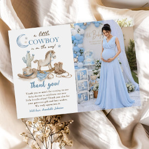 Invitación Una pequeña ducha de bebé vaquero niño