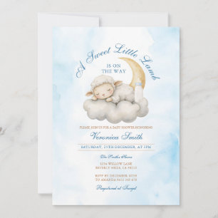 Invitación Una pequeña ducha de cordero para bebé