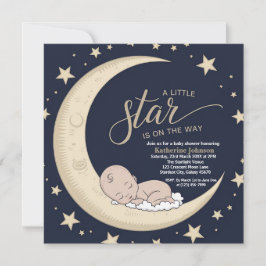 Invitación Una pequeña estrella está en camino, Celestial Bab