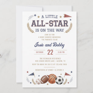 Invitación Una pequeña estrella está en camino Fiesta de Baby