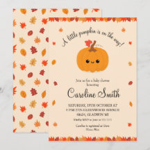 Una pequeña fiesta de baby shower de calabaza de o
