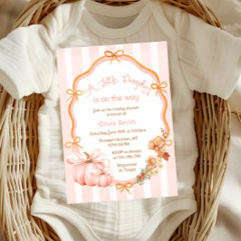 Invitación Una pequeña fiesta de baby shower de calabaza de o