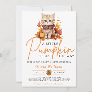 Invitación Una pequeña fiesta de baby shower de otoño con cal