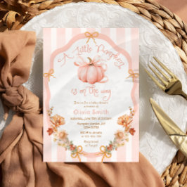 Invitación Una pequeña fiesta de baby shower floral de otoño 