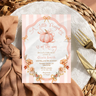 Invitación Una pequeña fiesta de baby shower floral de otoño