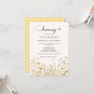 Invitación Una pequeña fiesta de bebé de abeja de miel silves
