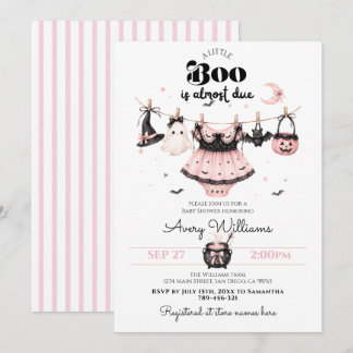 Invitación Una pequeña fiesta de bebé de Halloween de color r