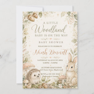 Invitación Una pequeña fiesta de bebé en el bosque