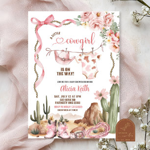 Invitación Una pequeña fiesta de bebé vaquera