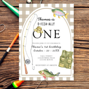 Invitación Una pequeña fiesta de cumpleaños de pescador