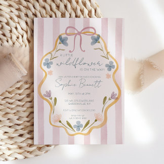 Invitación Una Pequeña Flor Silvestre Boho Niña Shower Floral
