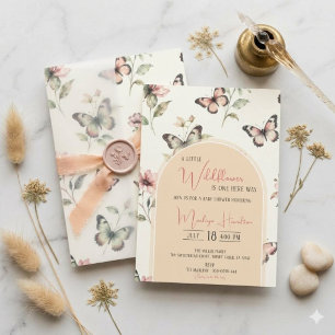 Invitación Una pequeña flor silvestre está de camino Boho But