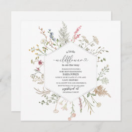 Invitación Una pequeña flor silvestre está en camino acuarela