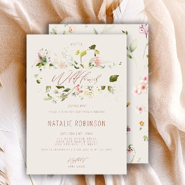 Invitación Una Pequeña Flor Silvestre Está En Camino Boho Bab
