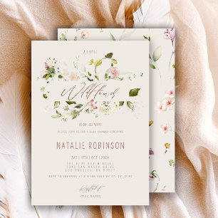 Invitación Una Pequeña Flor Silvestre Está En Camino Boho Bab