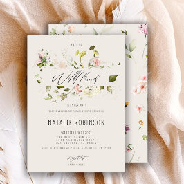 Invitación Una Pequeña Flor Silvestre Está En Camino Boho Bab