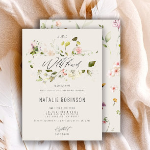 Invitación Una Pequeña Flor Silvestre Está En Camino Boho Bab