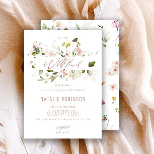 Invitación Una Pequeña Flor Silvestre Está En Camino Boho Bab