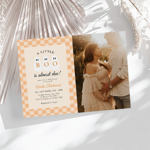 Invitación Una pequeña foto de Halloween para baby shower de 