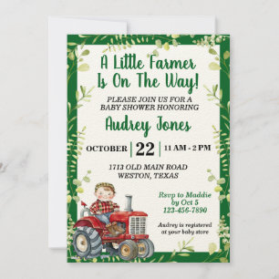 Invitación Una pequeña granja está en camino Baby Shower