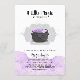Invitación Una pequeña magia está preparando Baby Shower de H