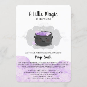 Invitación Una pequeña magia está preparando Baby Shower por
