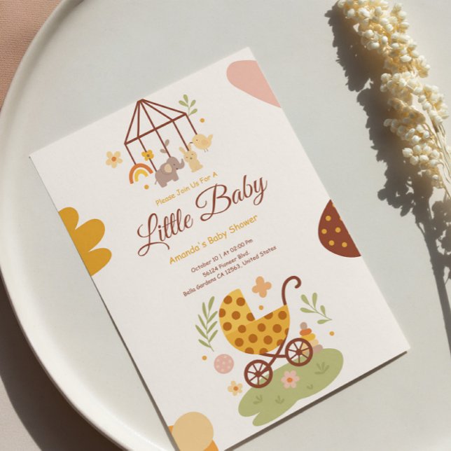 Invitación Una pequeña mano de bebé dibuja Baby Shower (Subido por el creador)