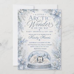 Invitación Una pequeña maravilla ártica Baby Shower de invier