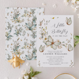 Invitación Una pequeña mariposa está en camino Baby Shower